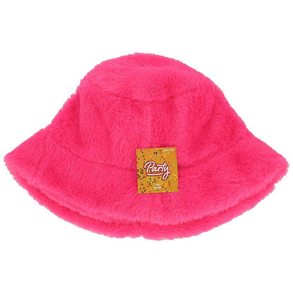 Buckethat - fake fur - neon