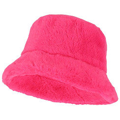 Buckethat - fake fur - neon