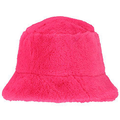 Buckethat - fake fur - neon