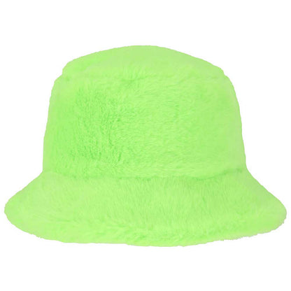 Buckethat - fake fur - neon