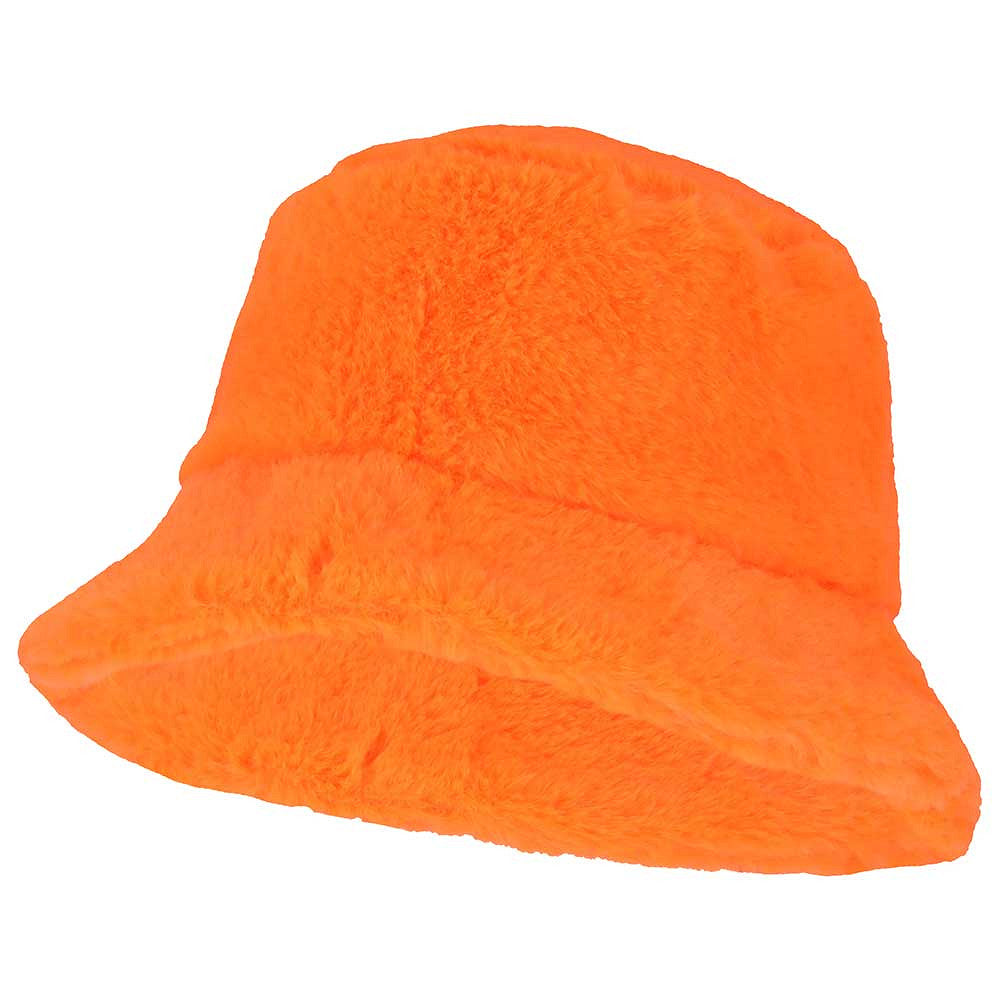 Buckethat - fake fur - neon