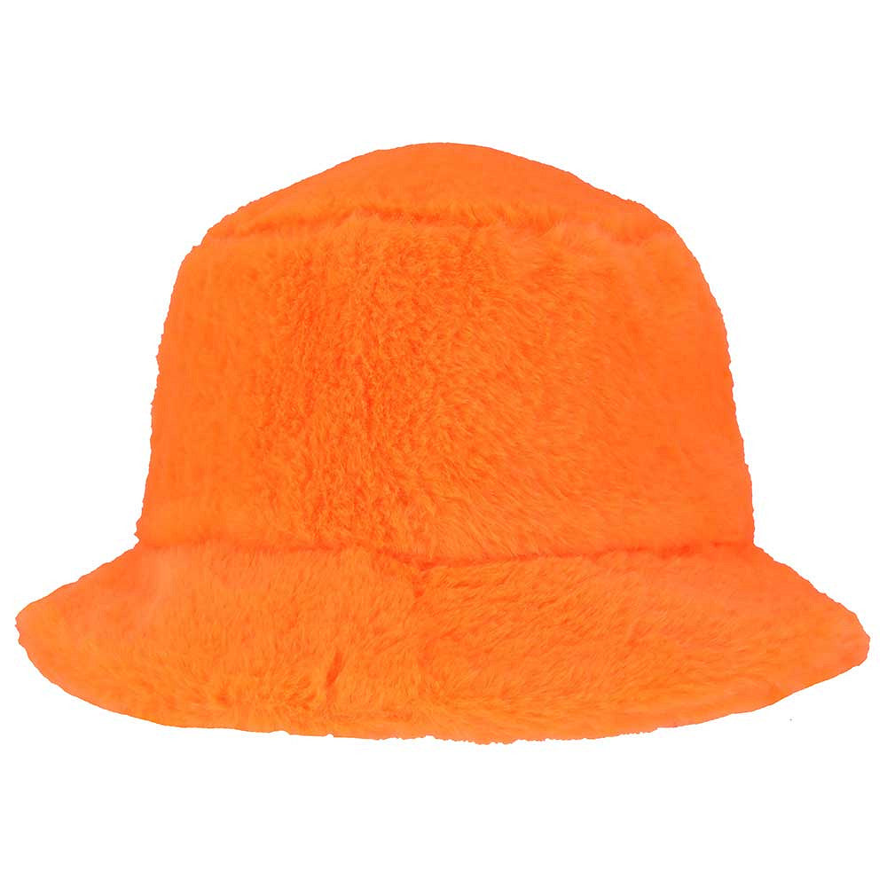 Buckethat - fake fur - neon