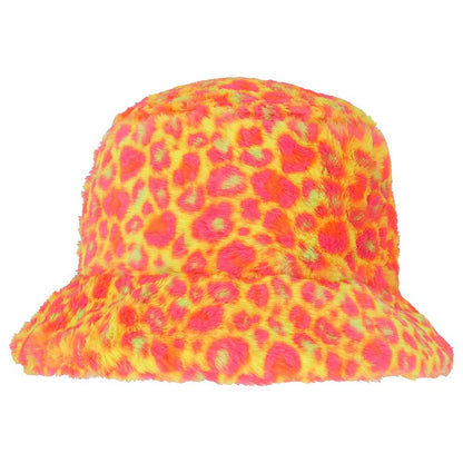 Buckethat - fake fur - neon