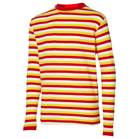 Oeteldonk Carnival jumper child - pull de carnaval pour enfants rayé rouge-blanc-jaune