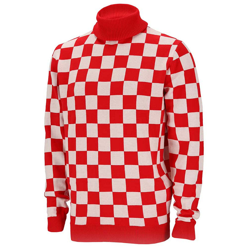 Pull de carnaval du Brabant tricoté - Col roulé