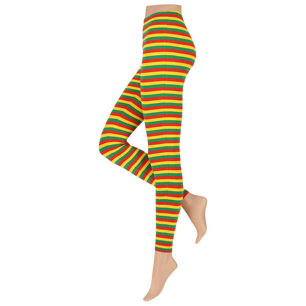 Limburg Party leggings dames rayures rouge-jaune-vert