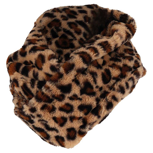 Colsjaal dames - Panterprint - Teddy Wol