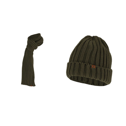 Grofgebreide sjaal + muts heren - Fashion - One size
