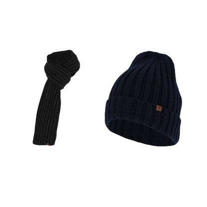 Grofgebreide sjaal + muts heren - Fashion - One size
