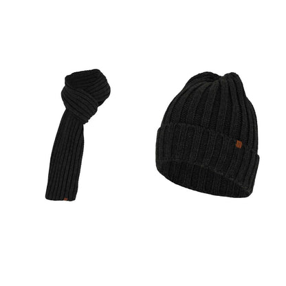 Grofgebreide sjaal + muts heren - Fashion - One size