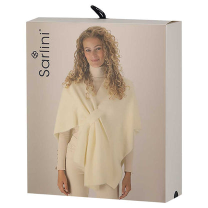 Gebreide poncho dames - Whoolwhite