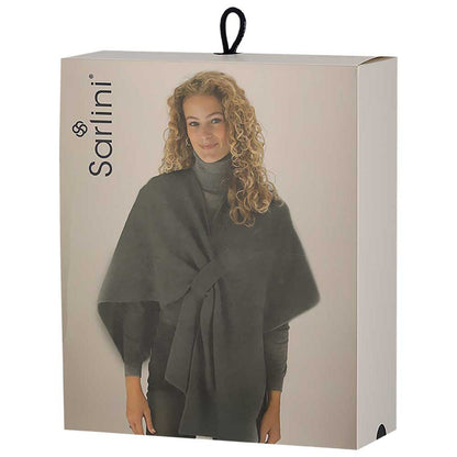 Gebreide poncho dames - Zwart