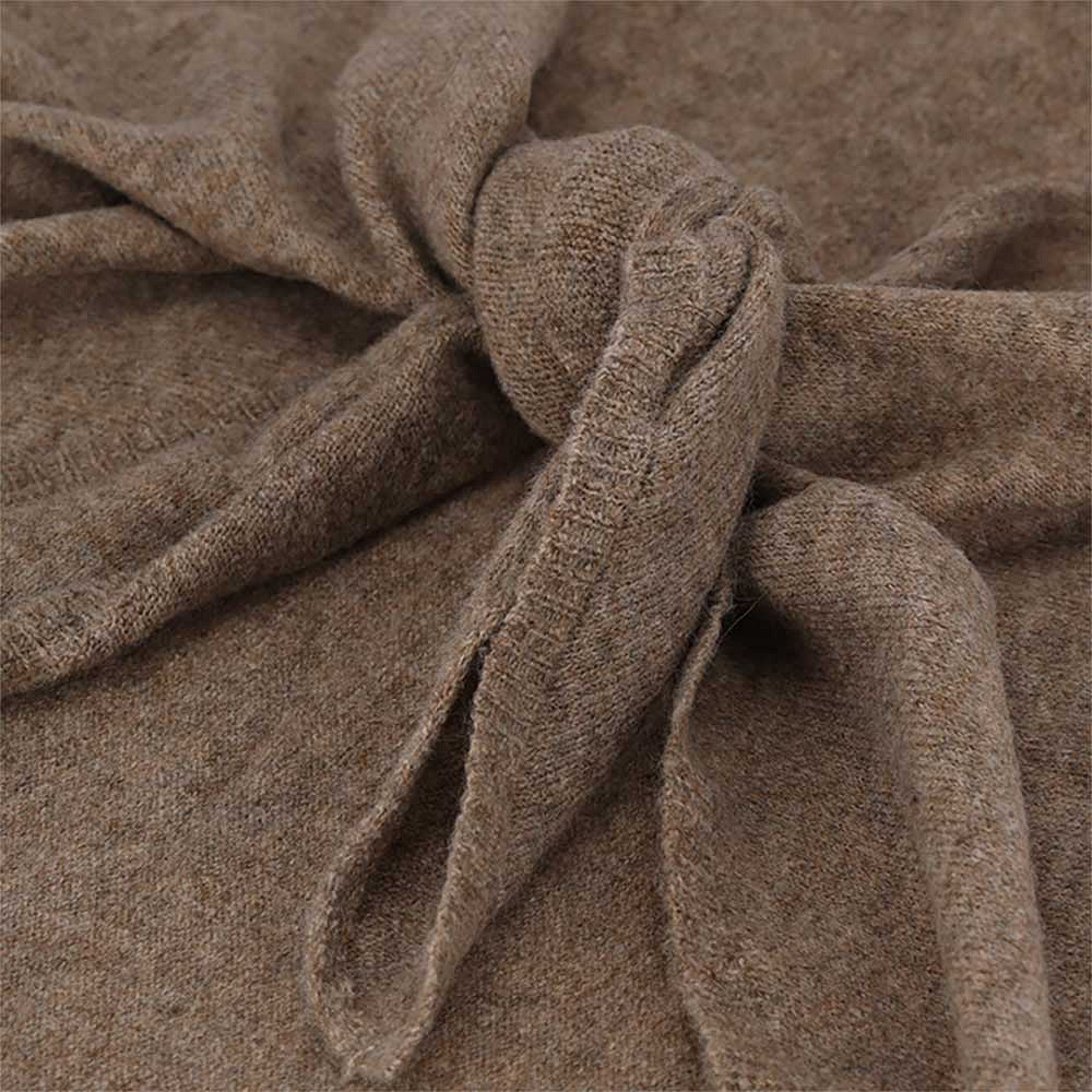 Gebreide omslagdoek - Dames - Donker Taupe