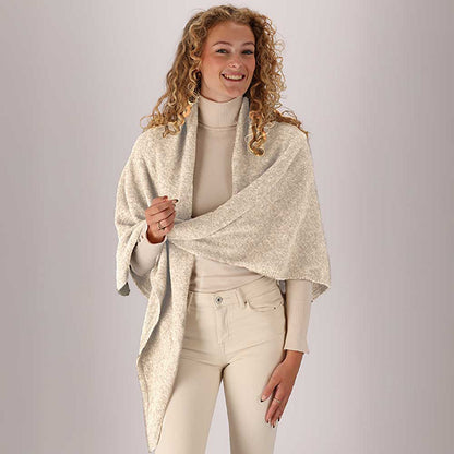 Gebreide omslagdoek - Dames - Whoolwhite