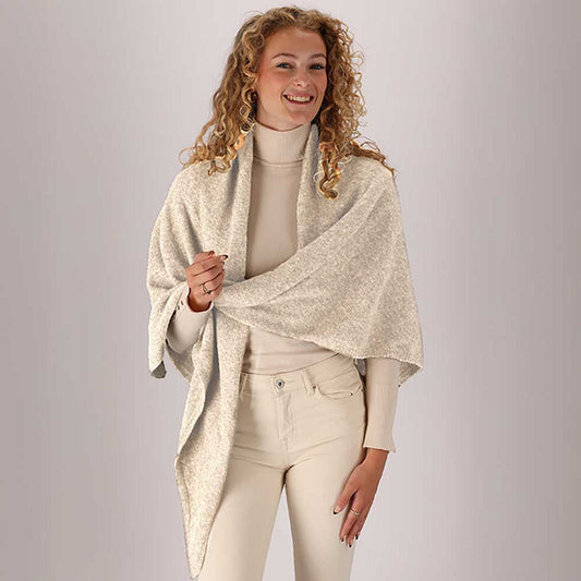 Gebreide omslagdoek - Dames - Whoolwhite