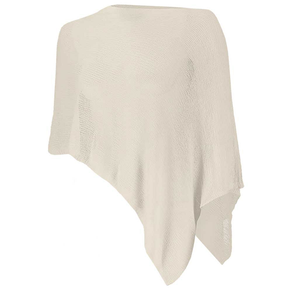 Gebreide zomerponcho - Dames - Offwhite