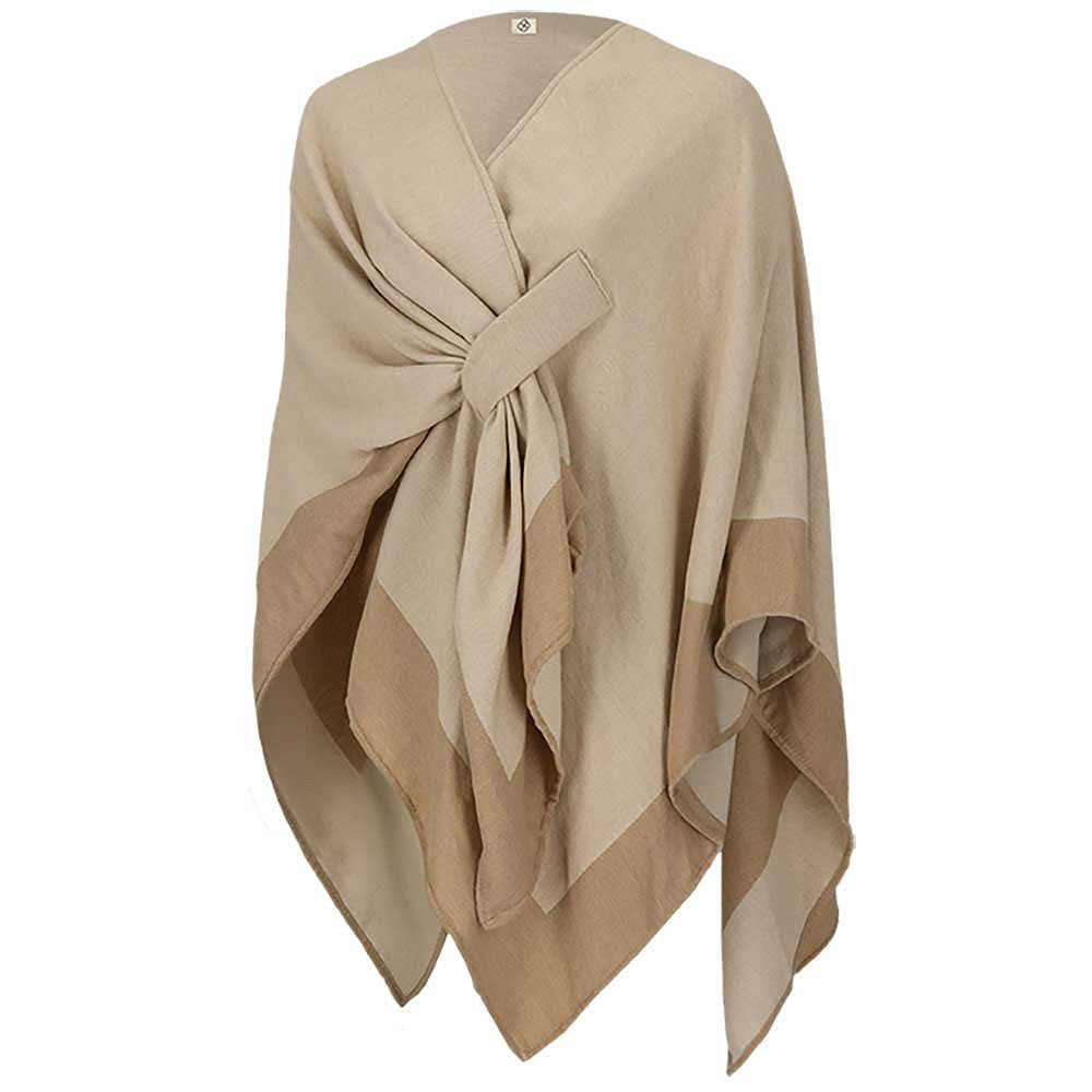 Geweven poncho - Dames - Whoolwhite