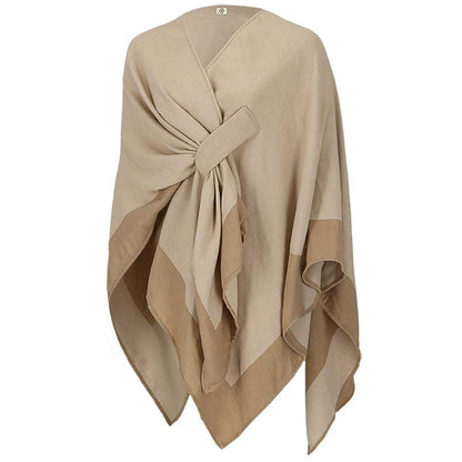 Geweven poncho - Dames - Whoolwhite