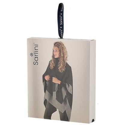 Geweven poncho - Dames - Zwart
