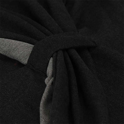 Geweven poncho - Dames - Zwart