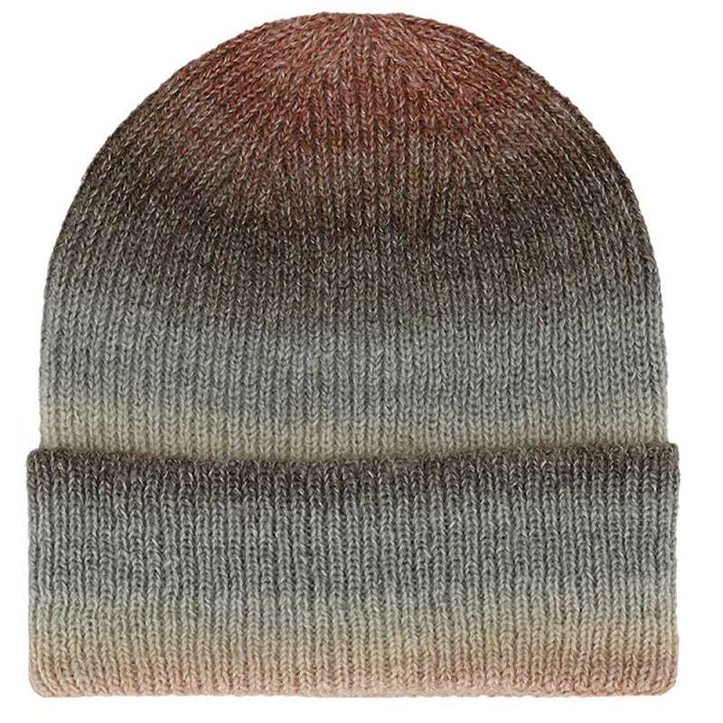 Women's Knitted Scarf and Hat Set - Multi Neutrals