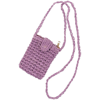 Sac Téléphone Femme - Paille Naturelle