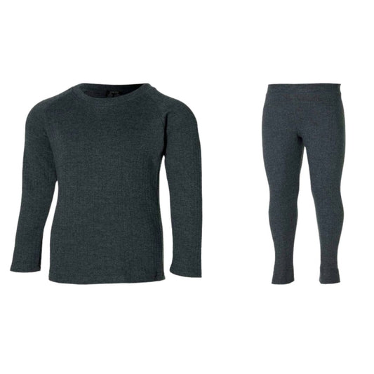 Thermo broek/shirt kinderen - Set - Unisex - Antraciet - 4 x broek/shirt