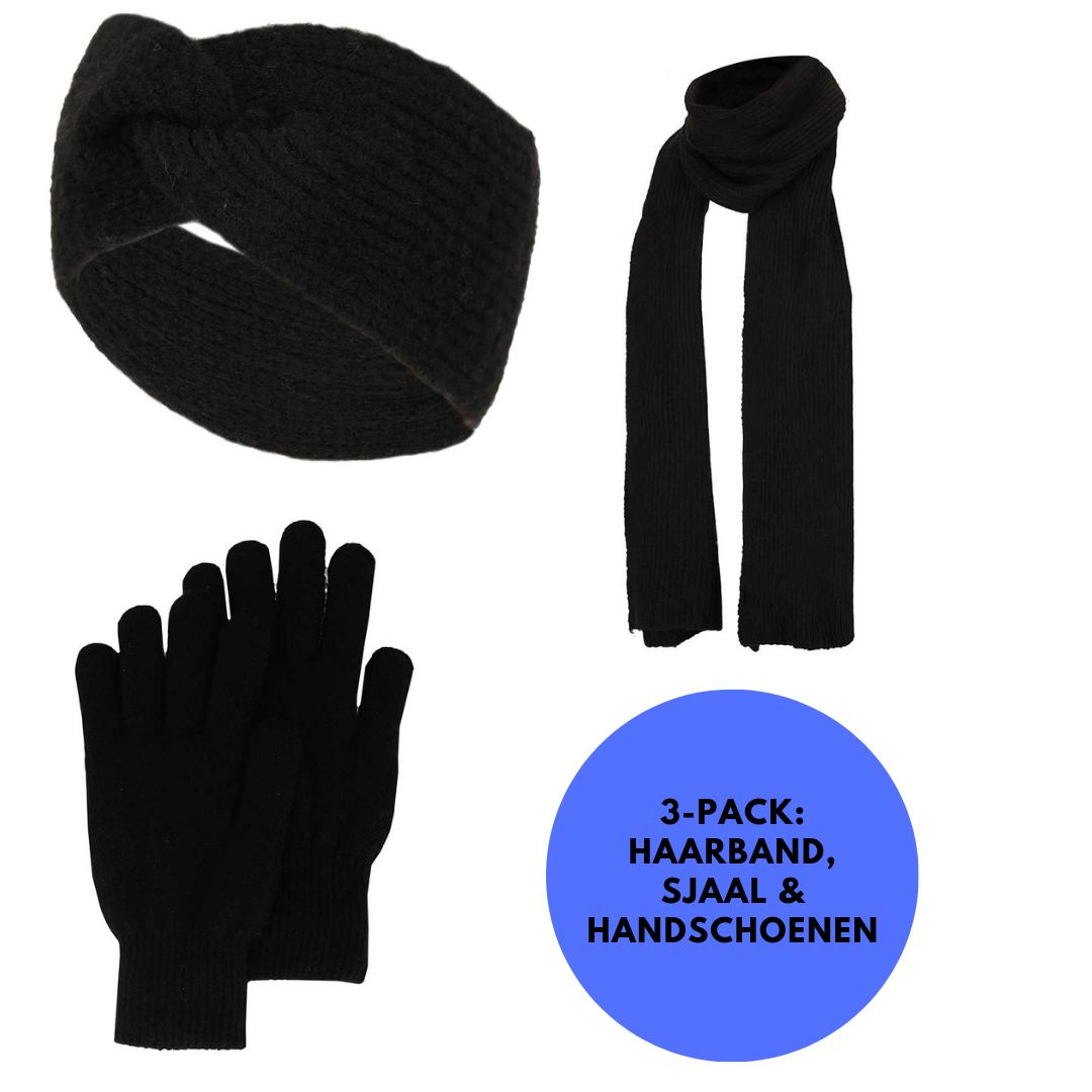 stirnband handschuhe set damen Winter-Set Damen – Handschuhe/Stirnband/Schal – Einheitsgröße