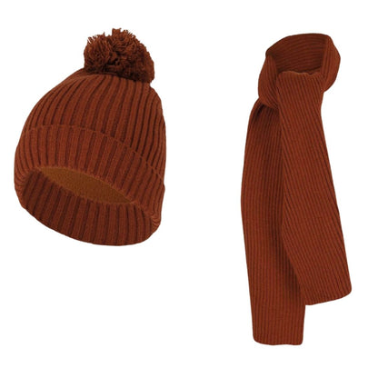 Sjaal + Muts meisjes - Ribbed - 2 t/m 8 jaar