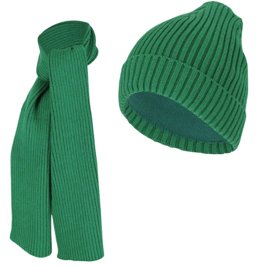 Muts & Sjaal jongens - Ribbed - Effen