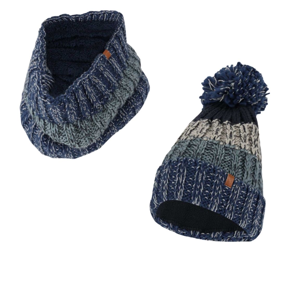 Skiset Herren - Mütze & Schal - Fashion Stripes - Einheitsgröße