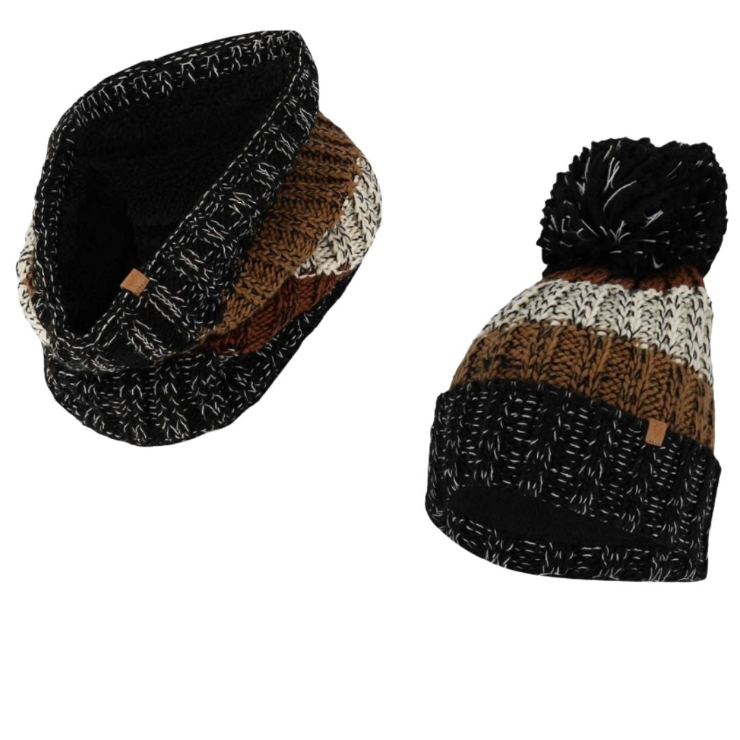 Skiset Herren - Mütze & Schal - Fashion Stripes - Einheitsgröße