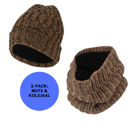 Ski Muts & Sjaal heren - Knitted - One Size