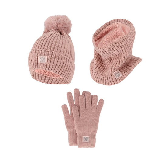 Thermoset dames - Handschoenen/Muts/Nekwarmer - Onesize - 2x Set