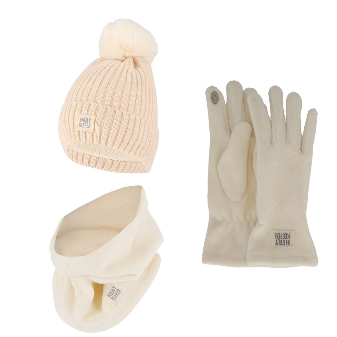 Thermoset für Damen – Mütze/Schal/Handschuhe