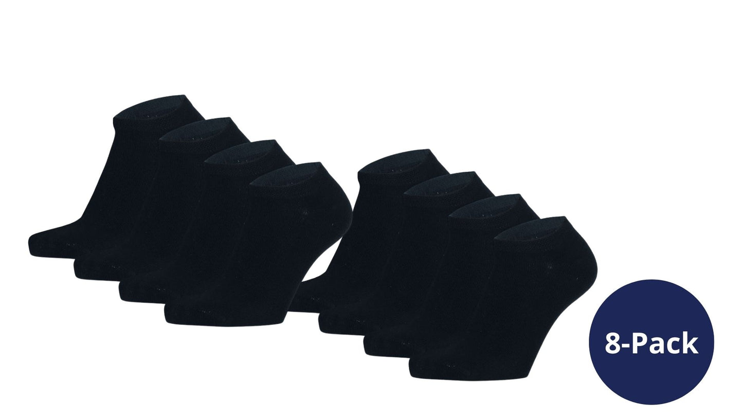 Bamboo Sneaker-Socken für Kinder – Schwarz – 4er-Pack