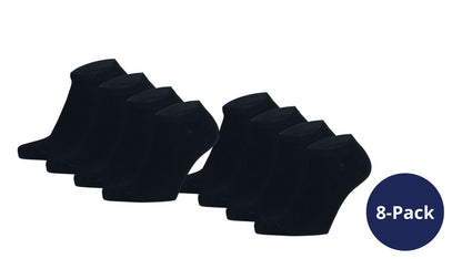 Bamboo Sneaker-Socken für Kinder – Schwarz – 4er-Pack
