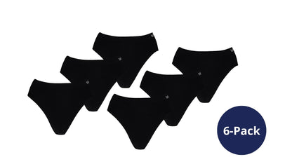 Bambus-Hüftslips für Damen – Schwarz – 3er-Pack