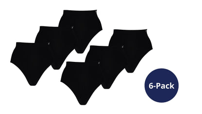 Bambus-Slips mit hoher Taille – Schwarz – 3er-Pack