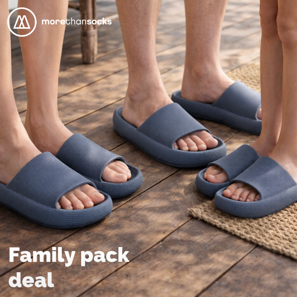 Familie pakket slippers - 3-Paar - Flops - Marine Blauw