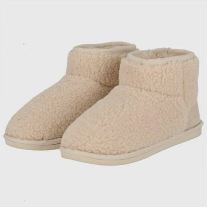 Dames teddy pantoffels - Fake Fur voering - Offwhite
