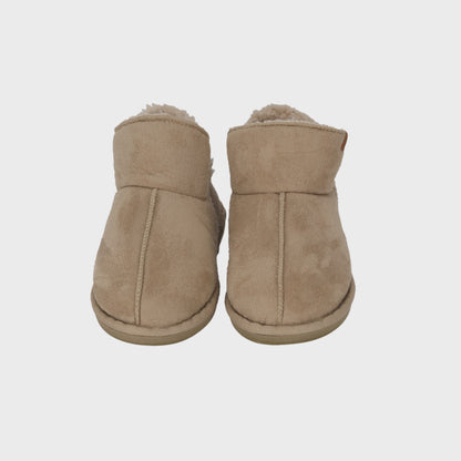 Hoge sloffen dames - Suede - Beige