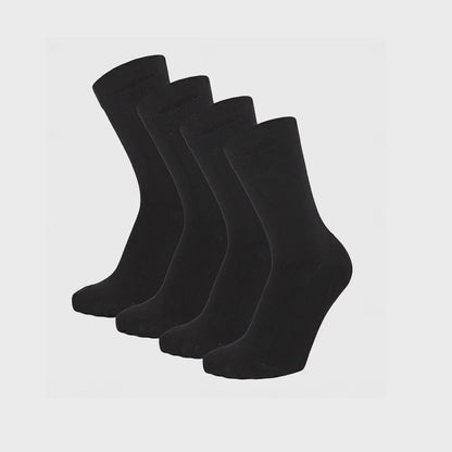 Bamboe Kindersokken Basic - Zwart - 4-Pak