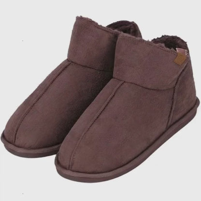 Hoge sloffen dames - Suede - Plum