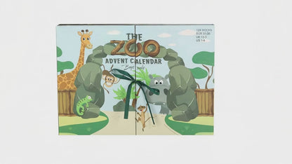 Kerst adventskalender - Jongens - 12-Paar sokken - Safari