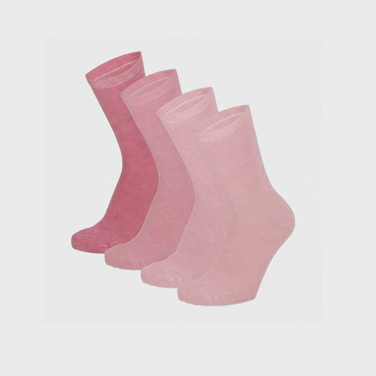 Dziecięce skarpetki bambusowe Basic - różowe - 4-pak