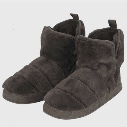 Hoge dames sloffen fake fur - Beige