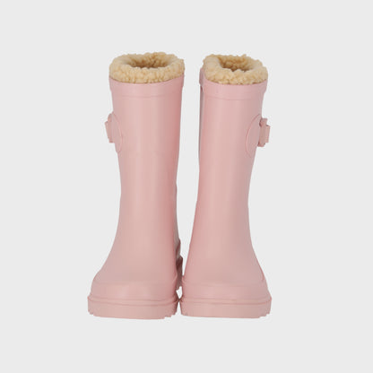 Regenlaarzen kinderen - Unisex - Fake Fur voering - Roze