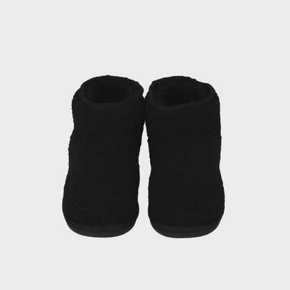 Dames teddy pantoffels - Fake Fur voering - Zwart