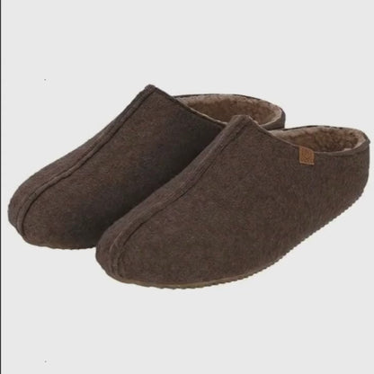 Pantoffel heren met stevige zool - Grijs